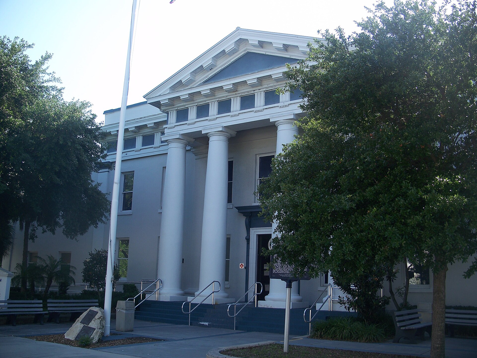 Front of the 1912 Old Brevard County Courthouse in downtown Titusville.