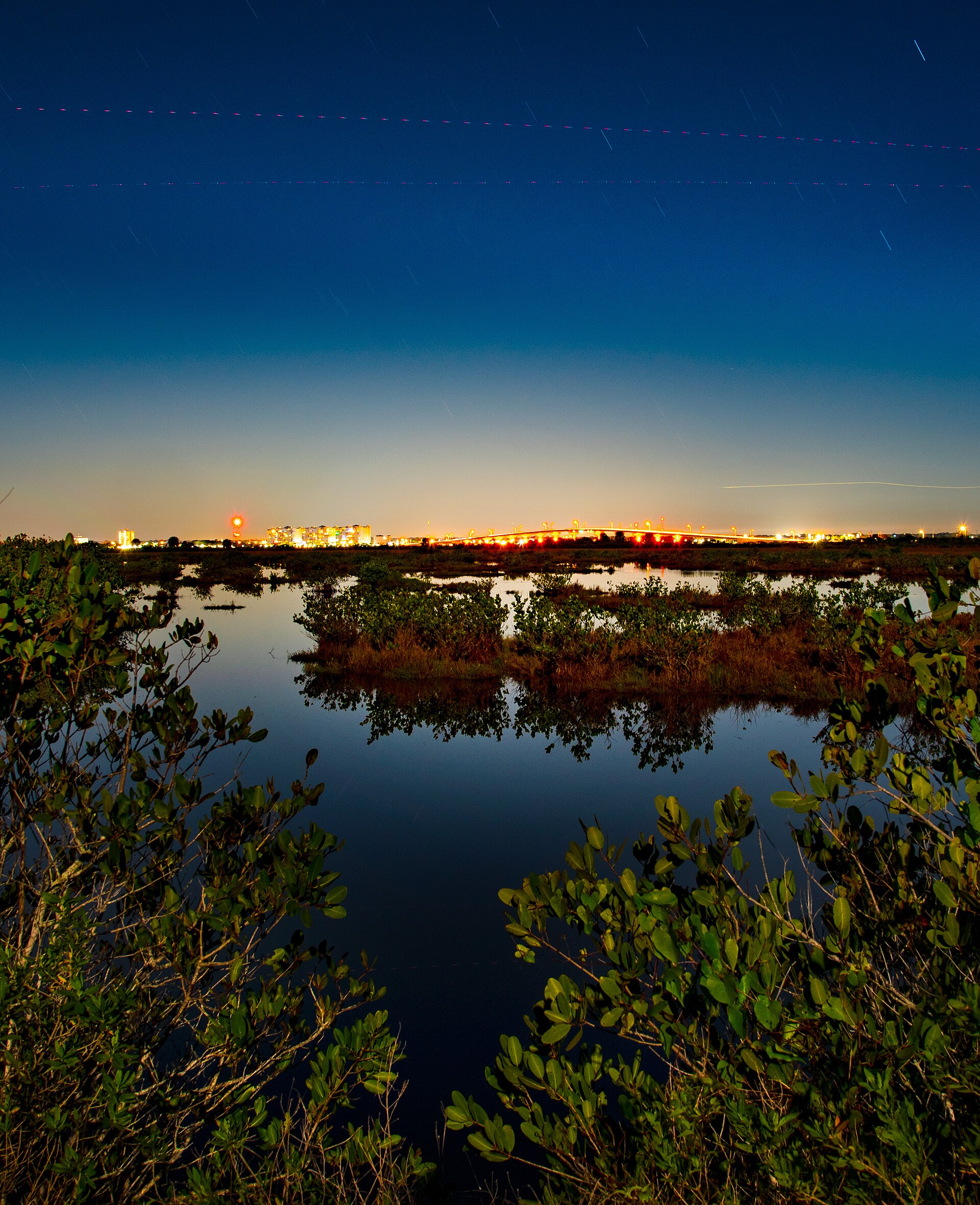 Max Brewer Bridge connecting Titusville across the Indian River.
